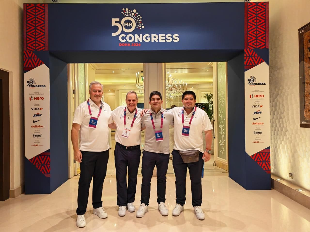  Chirs Browne; Andrés de Witt, presidente Fehoch; Juan Pablo Spoerer, Alcalde de San Pedro de la Paz y Braulio Otárola,  director de la Corporación de Deportes Antofagasta